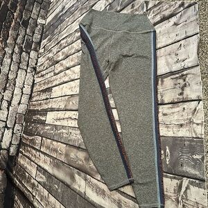 Spiritual Gansta Grey Leggings with Sparkle Stripe Size Medium